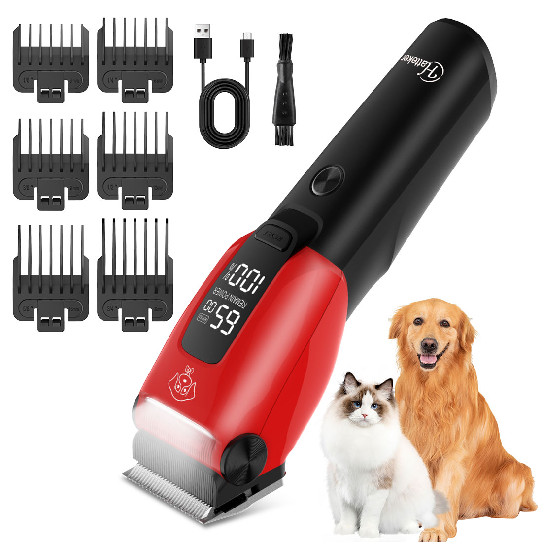 Grooming Kit - Máquina de Cortar Pelos Elétrica Hatteker