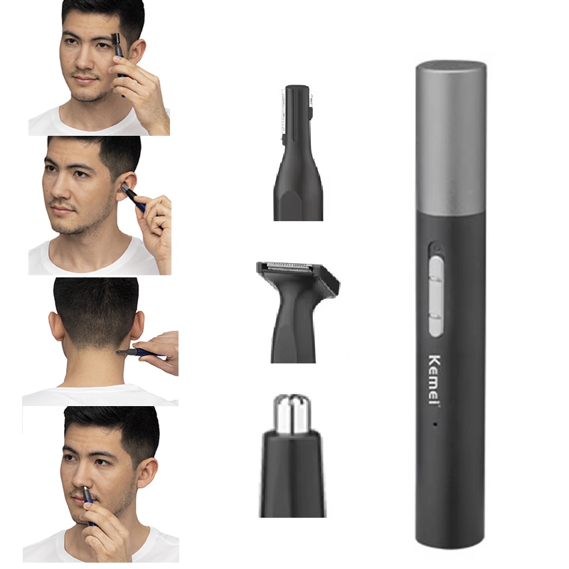 Nose Trimmer - Aparador de Pelos Kemei Pro Recarregável: