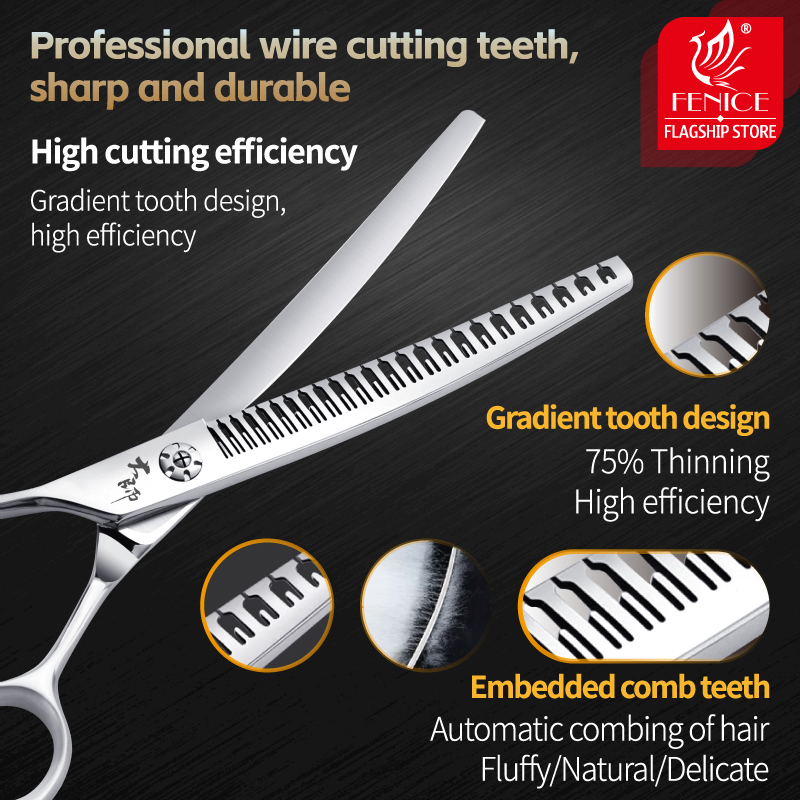 Fenice profissional canhoto 7  - Grooming Scissors avaliação e preço